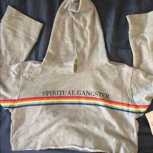 Spiritual Gangster crop hoodie